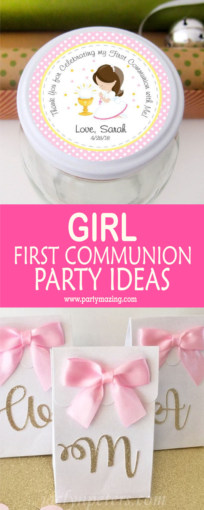 +15 Girl First Communion Party Ideas and Templates to make an amazing Party. Get inspired to create your own unforgettable celebration for your little girl.
