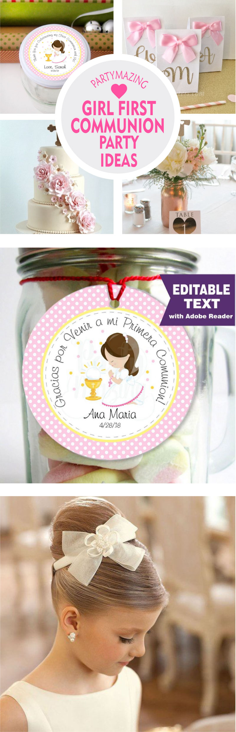 9 girl first communion party favors and party ideas - partymazing