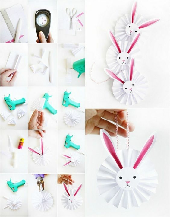 DIY PRINTABLE BUNNY ROSETTES AND 33 Easter Party Decor Ideas and Crafts for your Egg Hunting Party - Get ready for this happy celebration with the kids.