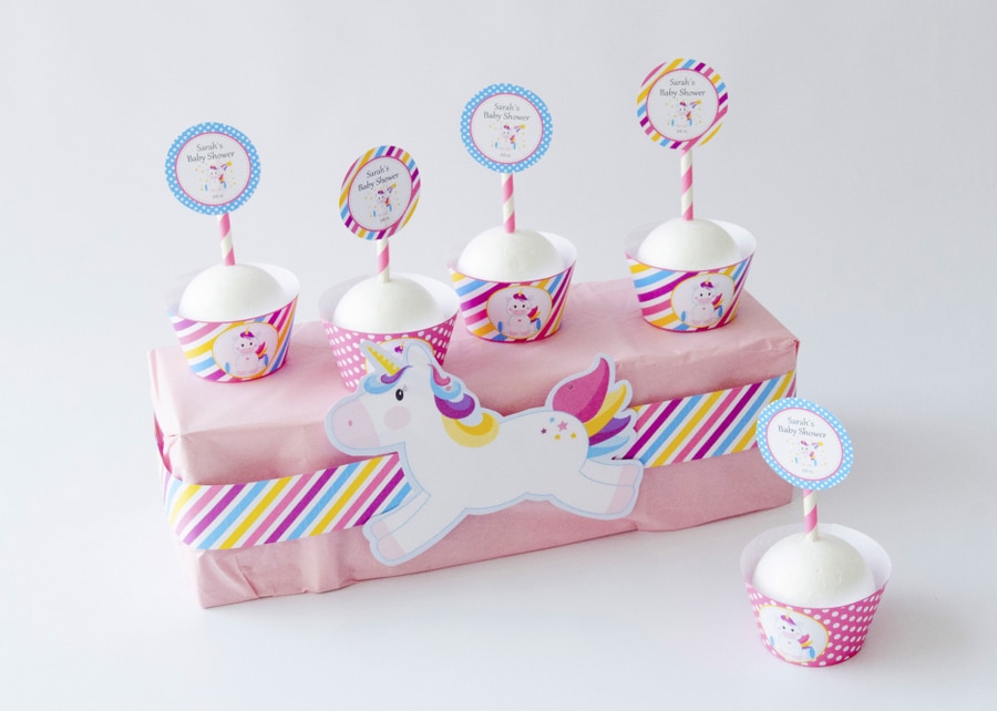 Printable Unicorn cupcake toppers