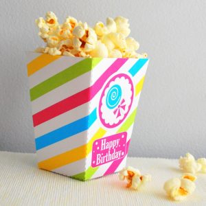 Candyland Printable Popcorn Box |PK05| E499