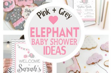 Pink and Grey Elephant Baby Shower Ideas + Party Collection