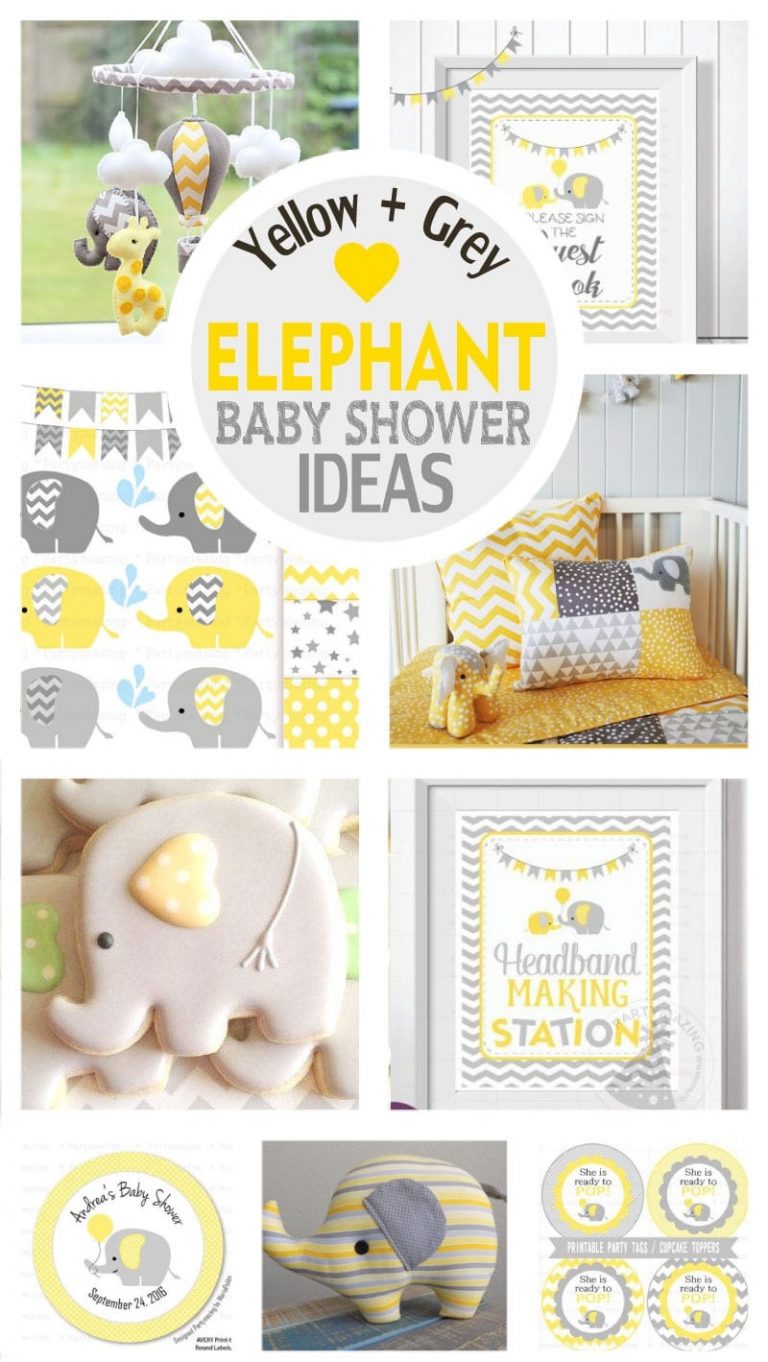 14 Yellow Elephant Baby Shower Ideas