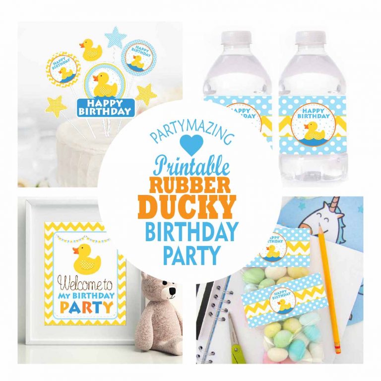 Rubber Ducky Printable Birthday Party Set