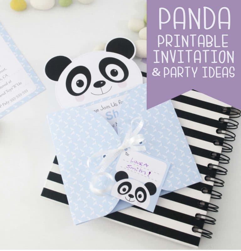 Printable Panda Invitations & Party Ideas – How to craft & assemble