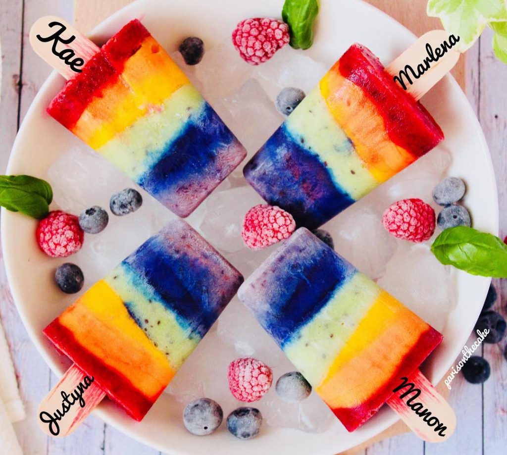  Rainbow Popsicles, Colorful Healthy Food Ideas and Tips for Your Party Table by Partymazing
