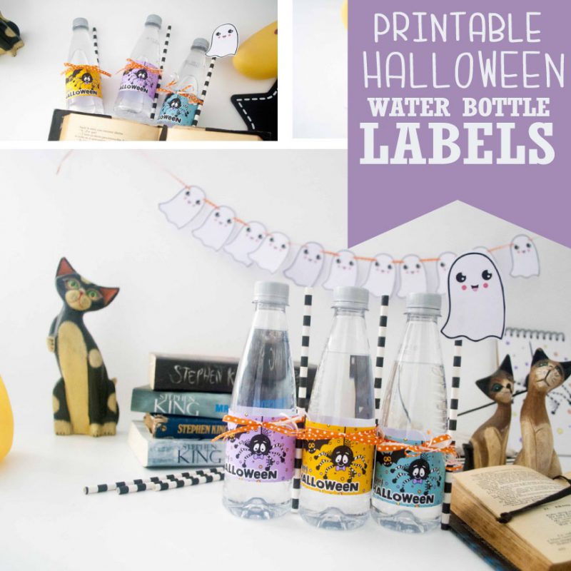 Free Happy Halloween Printable Water Bottle Labels F002 – Partymazing.com