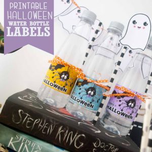 Free Happy Halloween Printable Water Bottle Labels F002