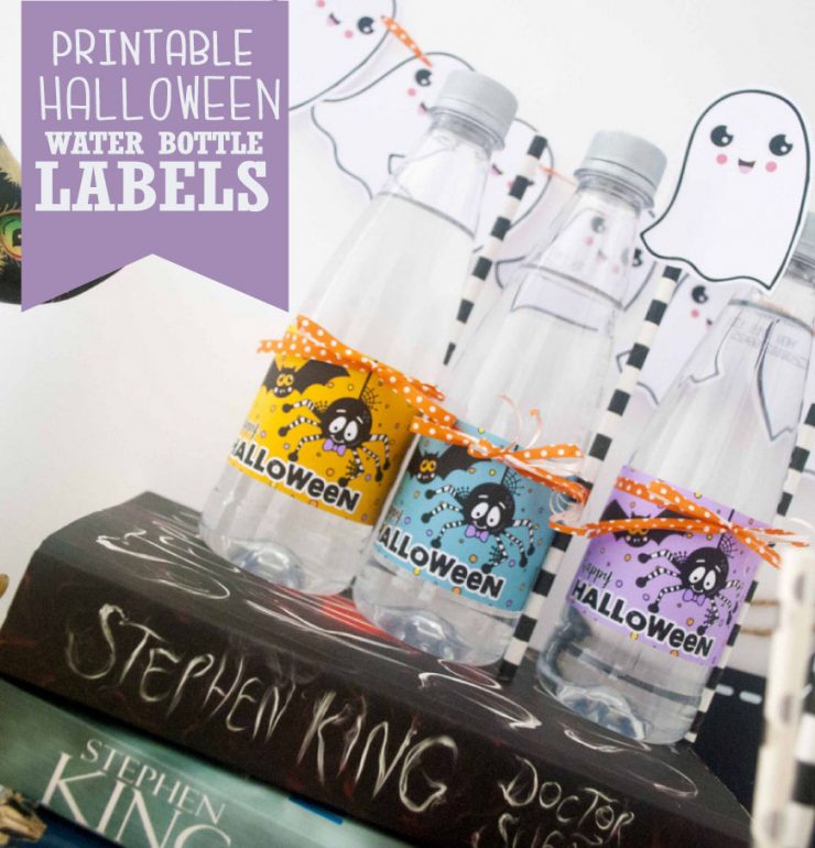 Free Happy Halloween Printable Water Bottle Labels F002 – Partymazing.com