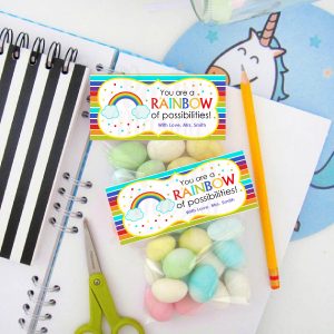 Editable You are a Rainbow of Possibilities Bag Topper | PK12 | E301