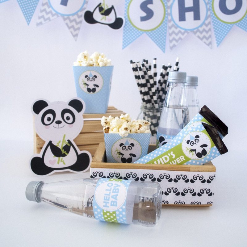 Editable Panda Party Full Package Set for Baby Shower or Birthday Party | PAND1 | E004