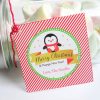 Editable Penguin Merry Christmas & Happy New Year Gift Tag for your Kids Gifts | E311