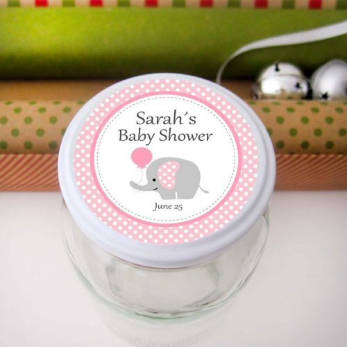 Editable Pink Elephant Tags | Baby Shower Tags | Editable Gift Tag| Custom Favor Tags | Favor Bag Tags |  | E163