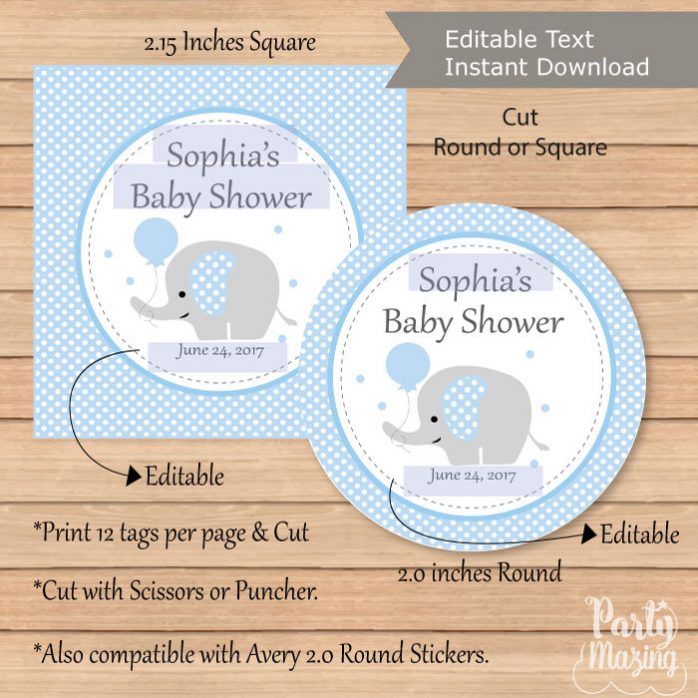 Boy Elephant Baby Shower Ideas + Party Collection - Partymazing