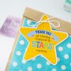 Editable Reach the Star School Gift Tag| Shaped Star| Teacher Appreciation Tag | End of school Tag | E187