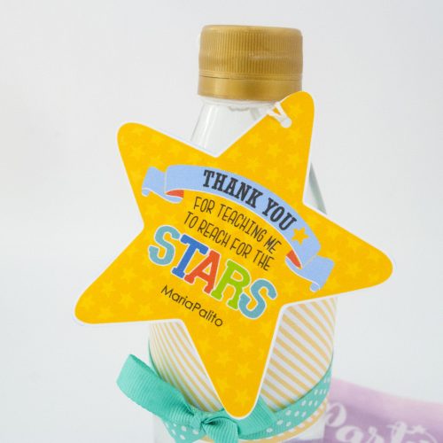 Editable Reach the Star School Gift Tag| Shaped Star| Teacher Appreciation Tag | End of school Tag | E187
