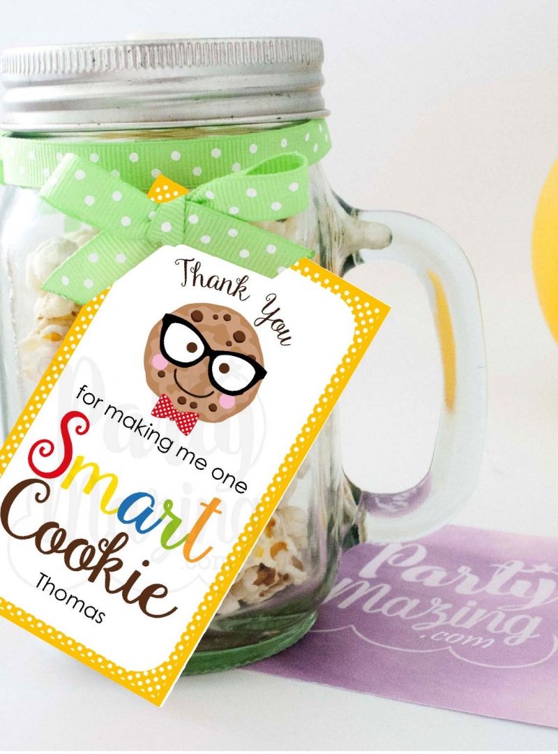 Editable Smart Cookie Teacher Tag | Editable Rectangle Tag | E111