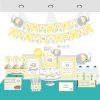 Editable Yellow Elephant Baby Shower Full Party Decoration Package Set | BBEY2 | E036