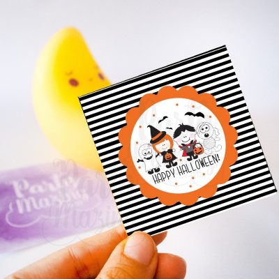 Printable Little Kids Happy Halloween Treat Bag Tags | PK20 | E168
