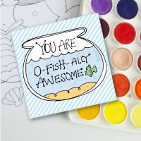 Hand-Drawn Printable You are O-Fishally Awesome Gift Tag | E246