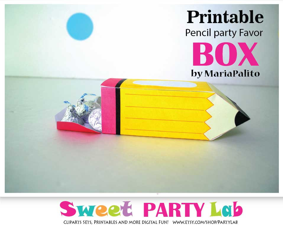 Printable Kids School Gift Pencil Box for your Teacher or Classmates for Back to School | E108