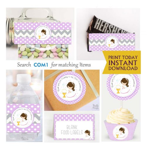Printable My first communion Party Decor SExpress Party Package Set  | COM1 | E189