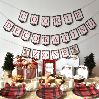 Christmas Cookie Decorating Zone Printable Banner & Table Decor