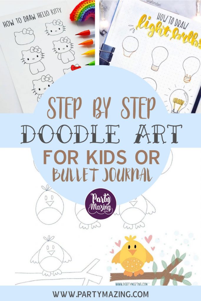 +17 DOODLE ART IDEAS FOR KIDS AND BULLET JOURNAL - Learn how to create basic doodles for your kids or for your planner. Enjoy!
