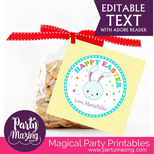 Cute Easter Printable Tag | Editable Happy Easter Printable Tag | HOEA1 | E449