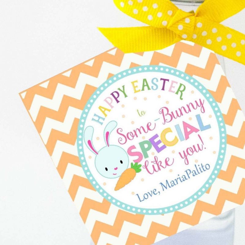 Cute Editable Text Easter Gift Tag | Happy Easter Tag| Bunny Cupcake Topper| Some-Bunny Special tag | Printable Easter Tag| HOEA1 | E130