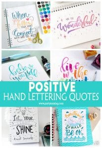 Positive Hand Lettering Motivational Qoutes