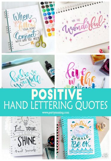 +6 Positive Hand Lettering Quotes
