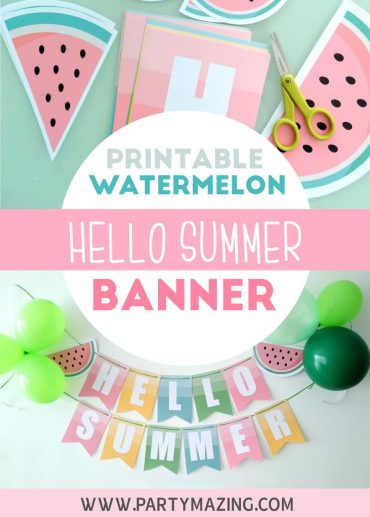 Hello Summer Watermelon Printable Party Set