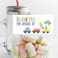 Birthday Parade Bag Topper | Printable Driving By Treat Bag Toppers | Thank You Party Favors | PK09 | E275