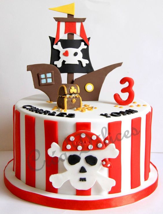 Pirate cake for your Kids Pirate Party Ideas