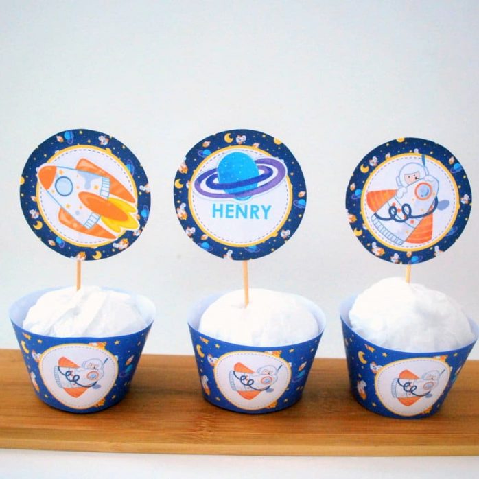 Outer Space Cupcake Toppers Printable Toppers and