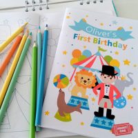 Personalized Circus Coloring Books | Printable Toddler Birthday Party Favor | Children's Activity Booklet Party Favors | E424