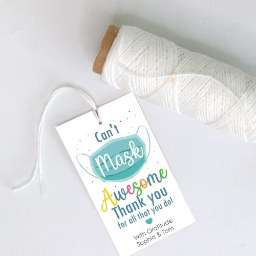 Can't mask Awesome Printable Gift Tag | Appreciation Label | Gratitude Teacher or Staff | Employee Tag | PK22| E569