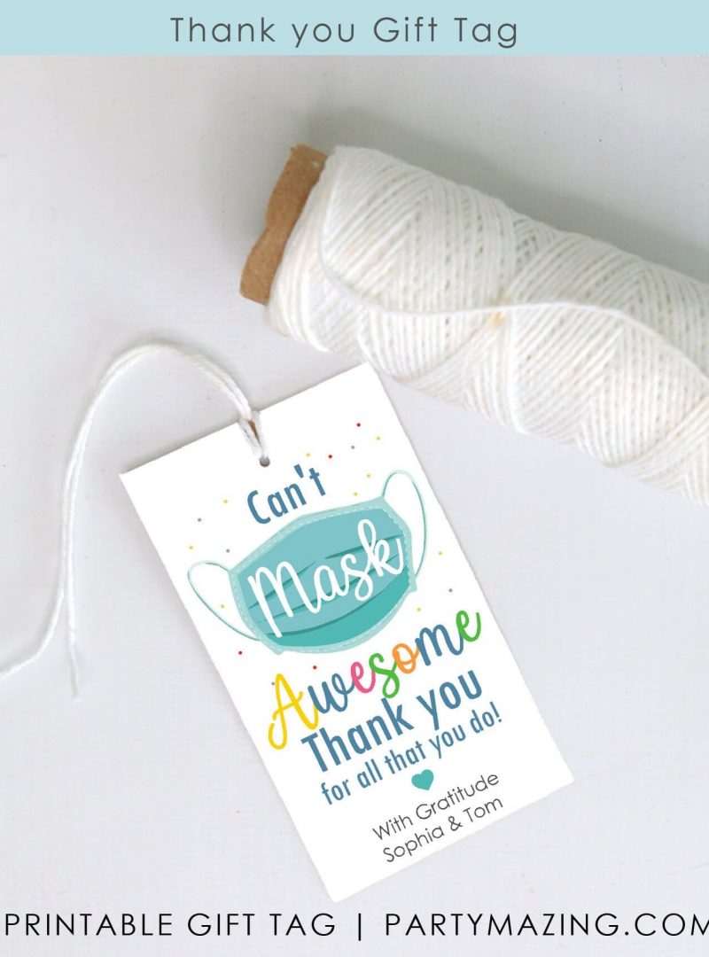 Can't mask Awesome Printable Gift Tag | Appreciation Label | Gratitude Teacher or Staff | Employee Tag | PK22| E569