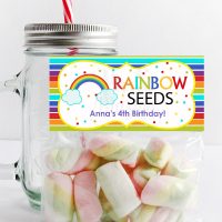 Raibow Bag Topper | Printable Rainbow Seeds Treat Bag Toppers | Editable Party Favors | PK05 | E031