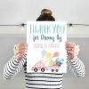 Thank you for Driving By Sign | Hand Drawn Printable Birthday Parade Sign 8×10| Thank You Treat Favor Sign | Quarantine Party | PK09 | E019