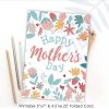Happy Mother's Day Printable Card | Floral and Greenery Greeting Card | Illustrated Card PDF Template  | E582